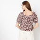 Regular Fit Printed Square Neck Top