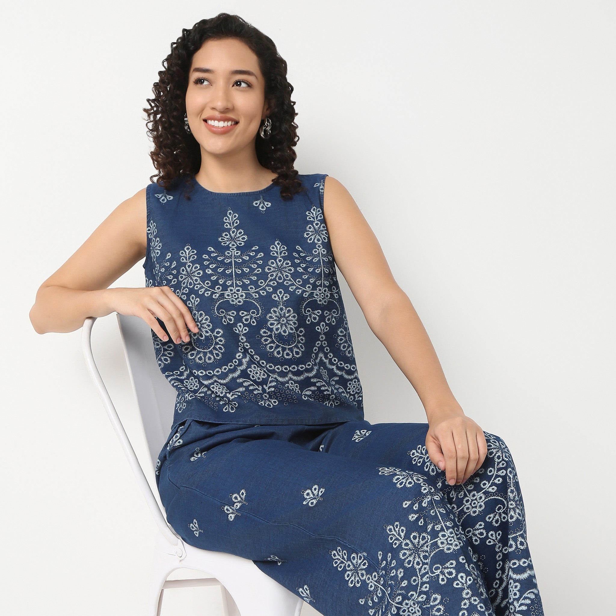 Printed Sleeveless Top