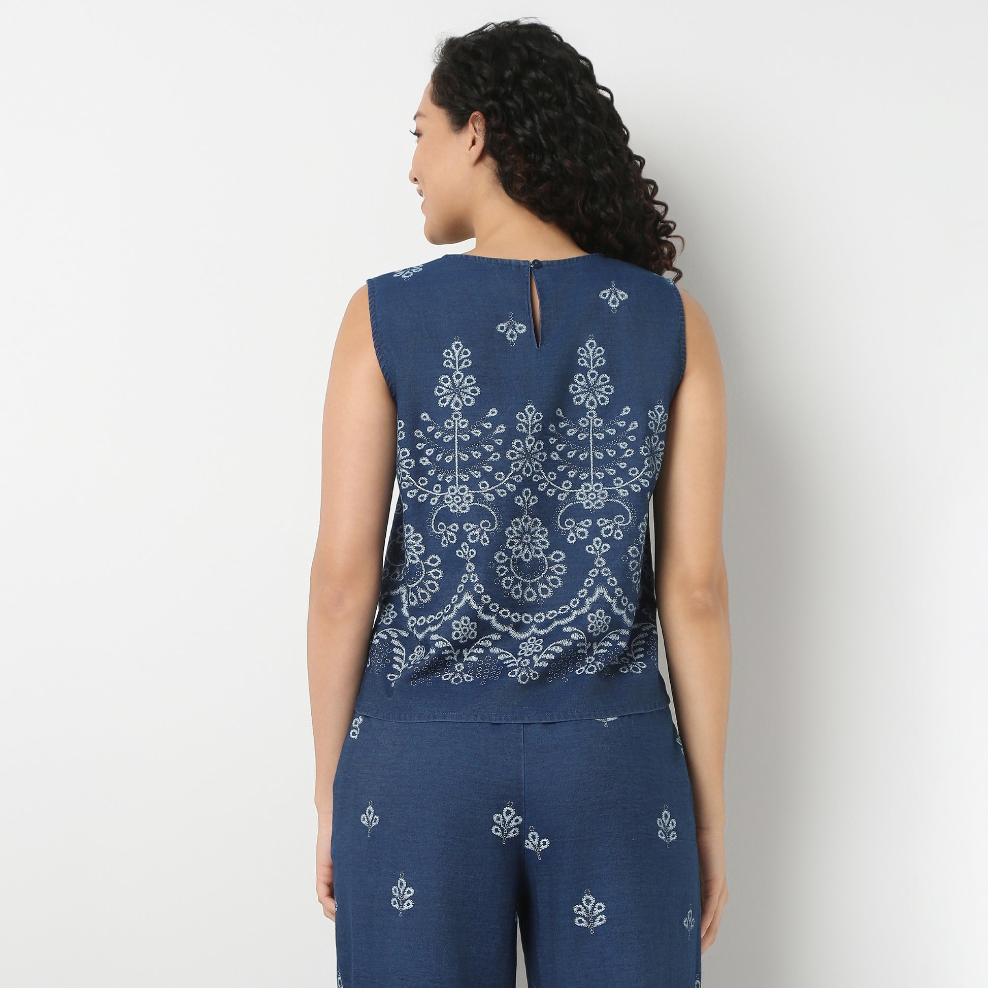 Printed Sleeveless Top