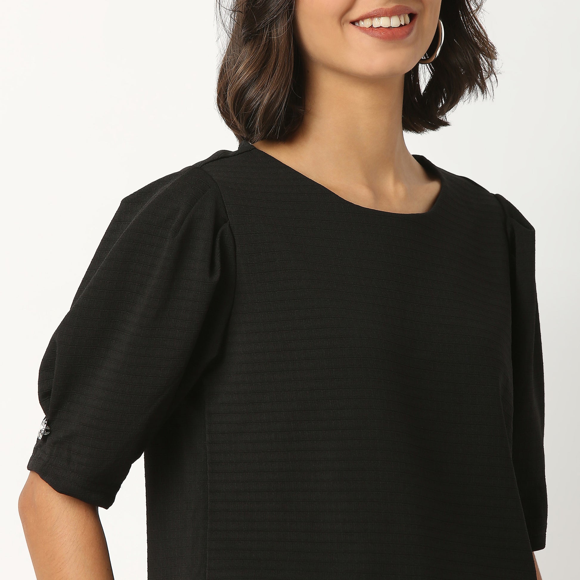 Polyester Spandex Woven Top