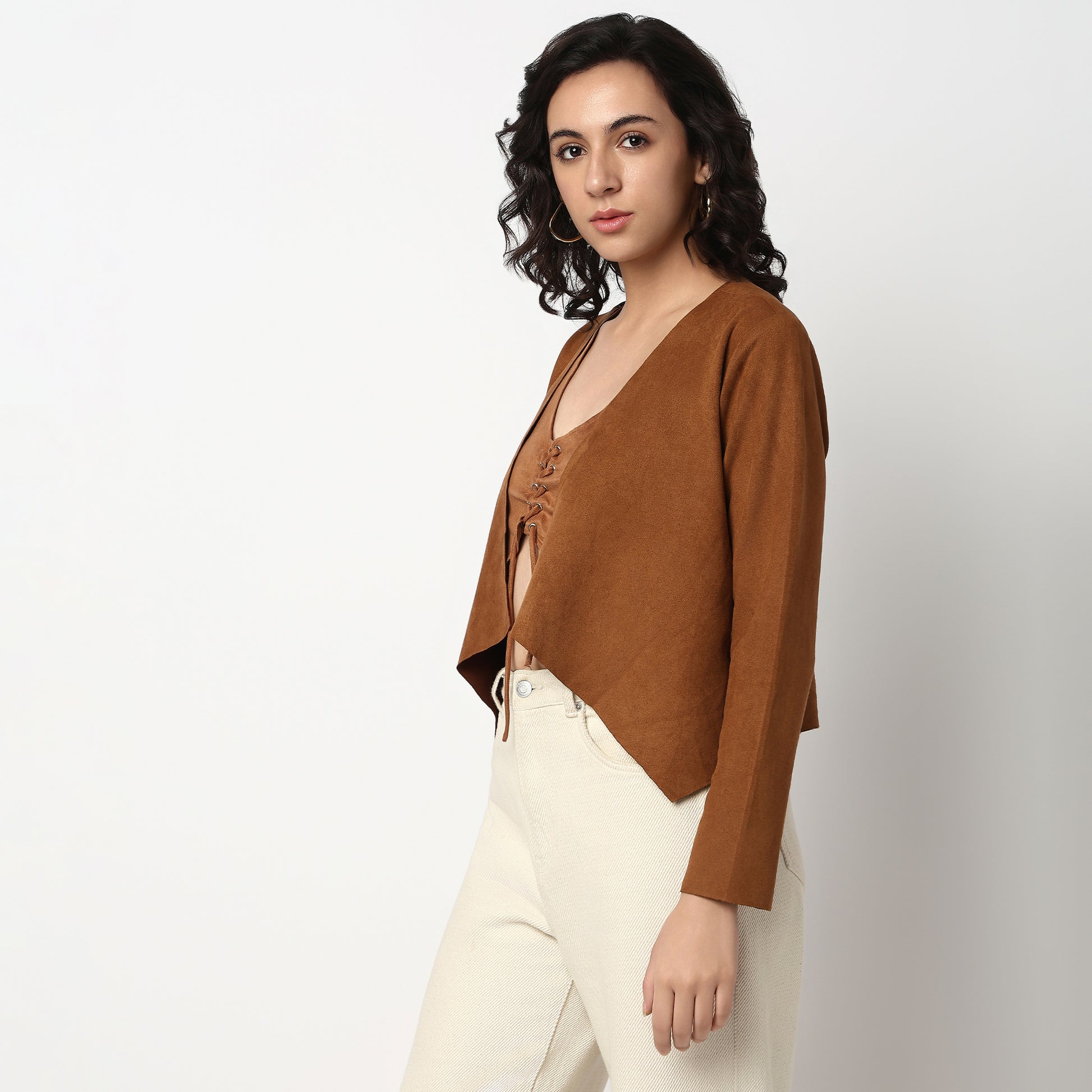 Buy Women Regular Fit Solid Full Sleeve Top  - Style Union