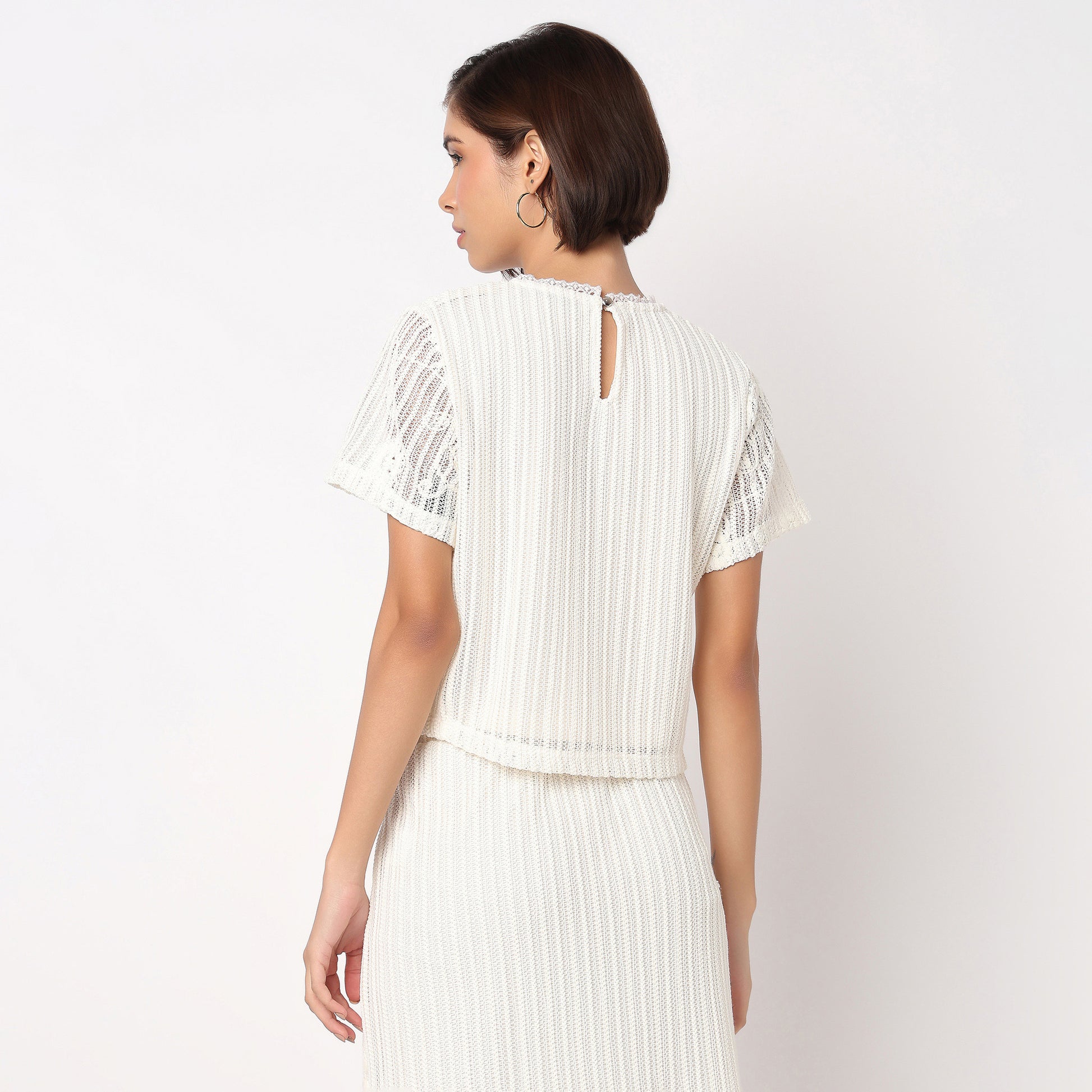 Short Sleeve Lace Top