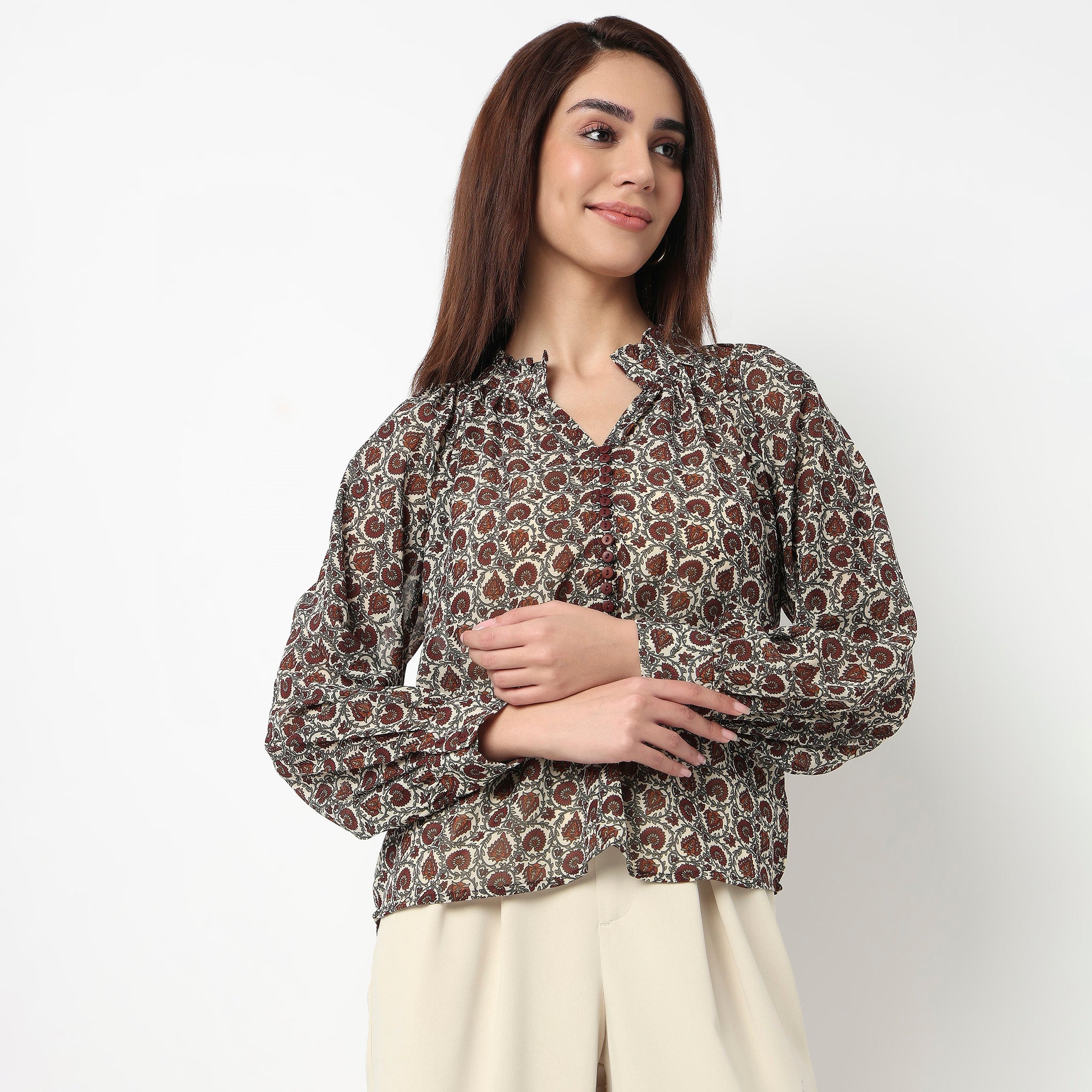 Printed Full Sleeve Top