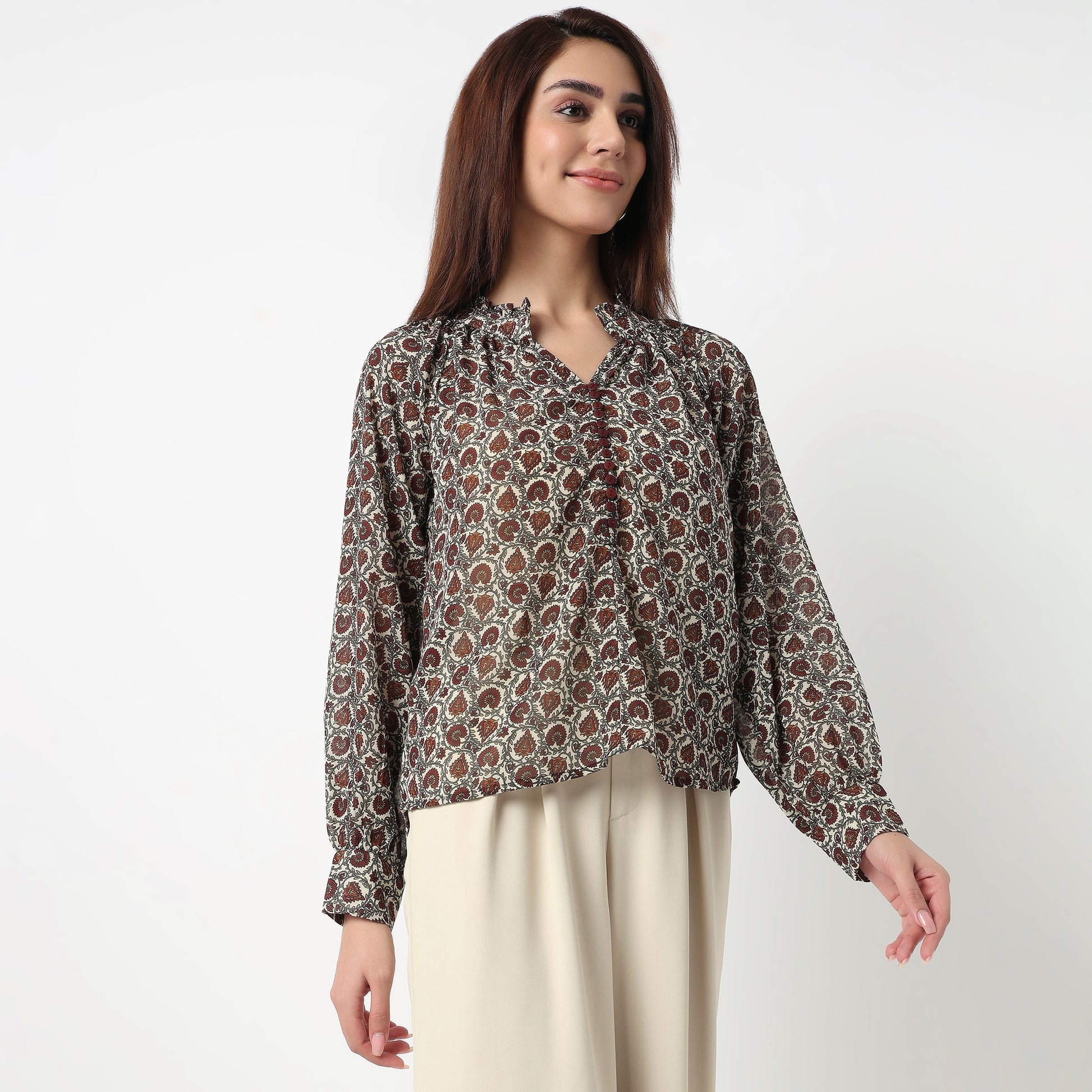 Printed Full Sleeve Top