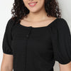 Buy Women Slim Fit Structured Puff Sleeve Top  - Style Union