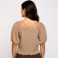 Buy Women Slim Fit Structured Puff Sleeve Top  - Style Union