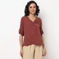 Buy Women Regular Fit Solid Full Sleeve Top  - Style Union