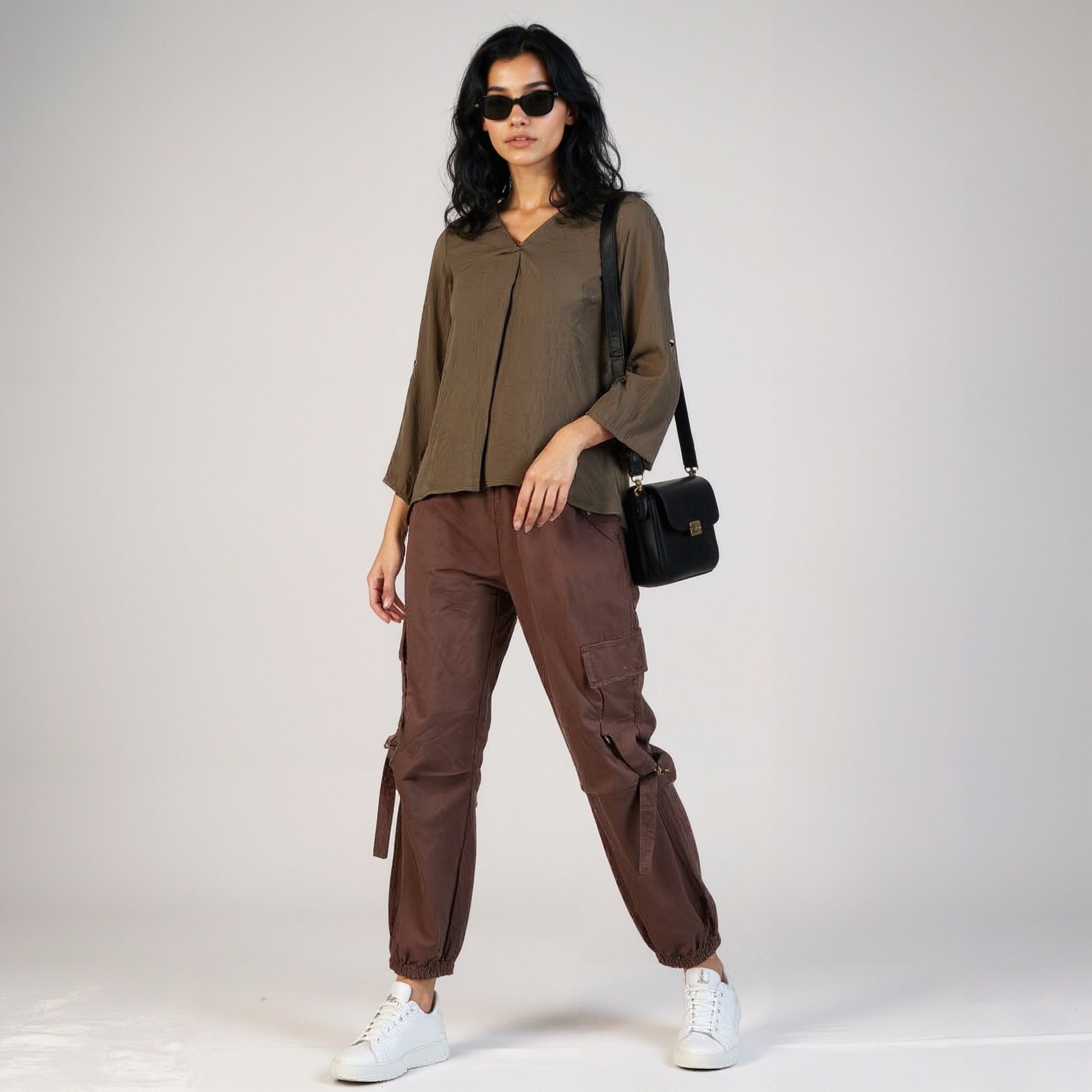 Buy Women Regular Fit Solid Full Sleeve Top  - Style Union