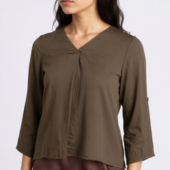 Buy Women Regular Fit Solid Full Sleeve Top  - Style Union