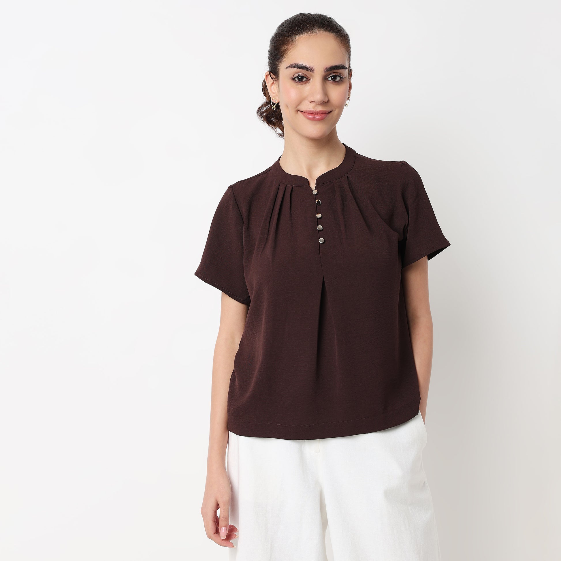 Band Neck Solid Top