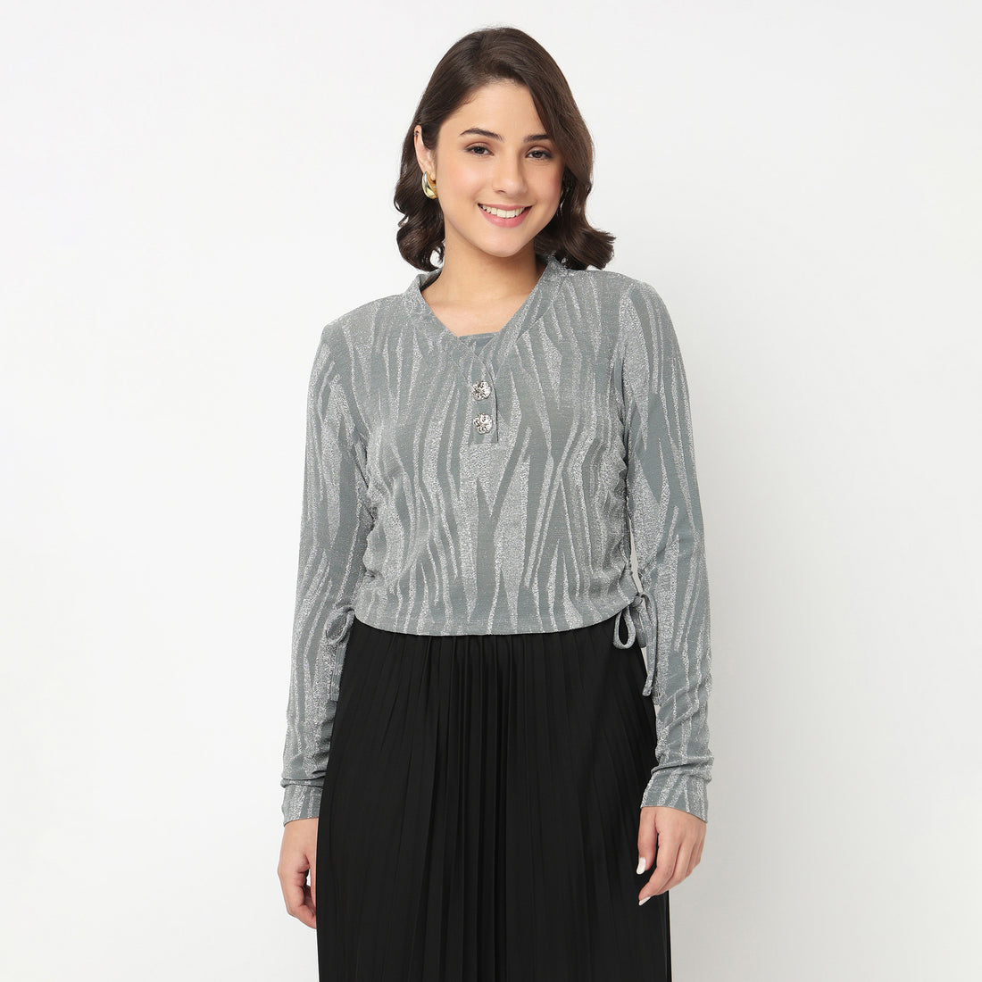 V-Neck Solid Top