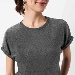 Structured Round Neck Top
