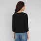 Viscose Embroidered Three-Fourth Sleeve Top