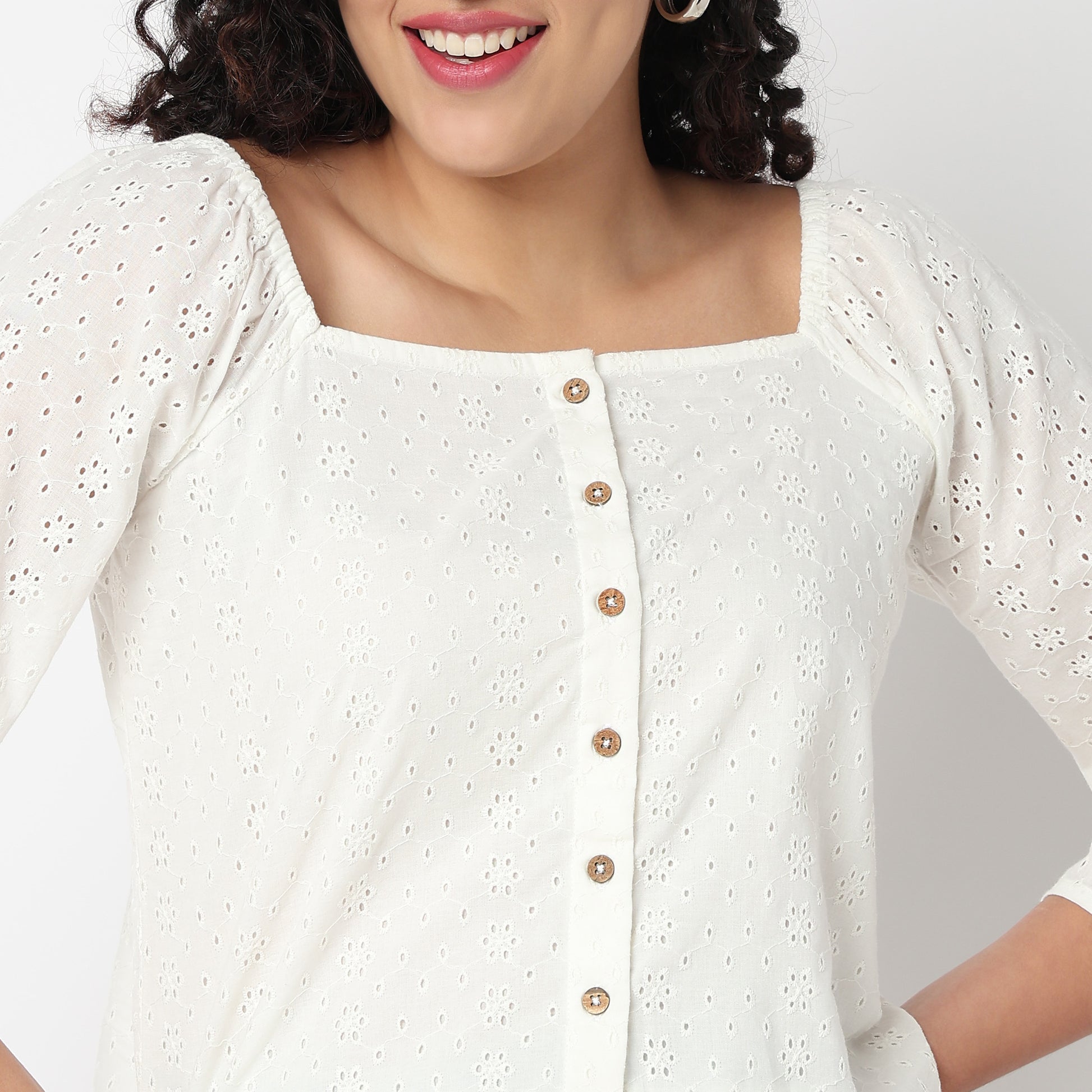 Square Neck Full Sleeve Top