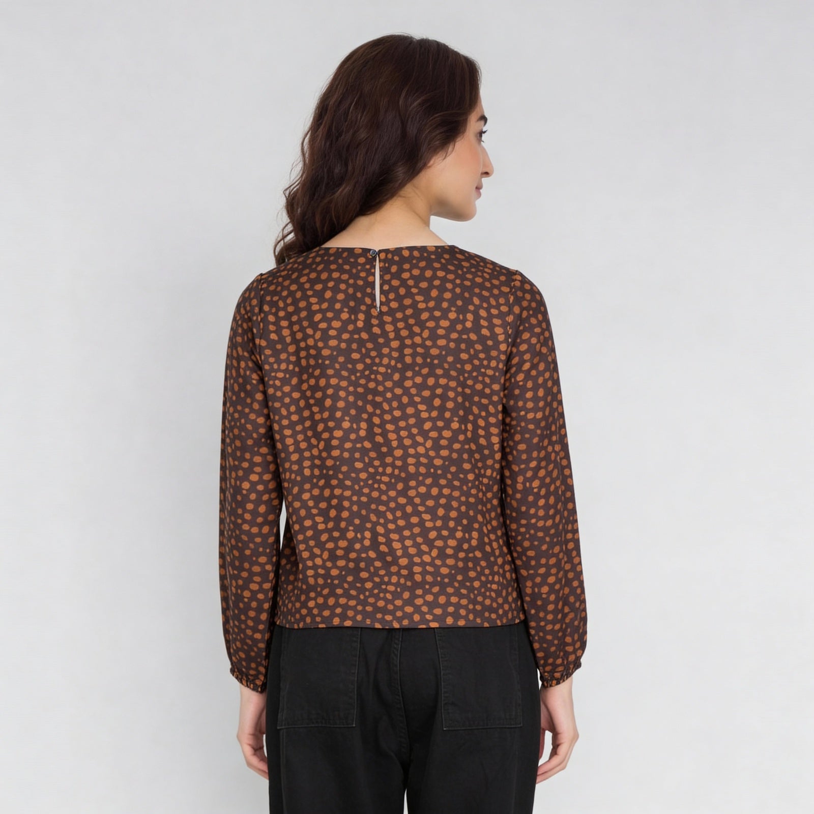 Polyester Elastane Solid Short Sleeve Top