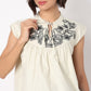 Embroidered Short Sleeve Top