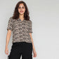 Printed V-Neck Top