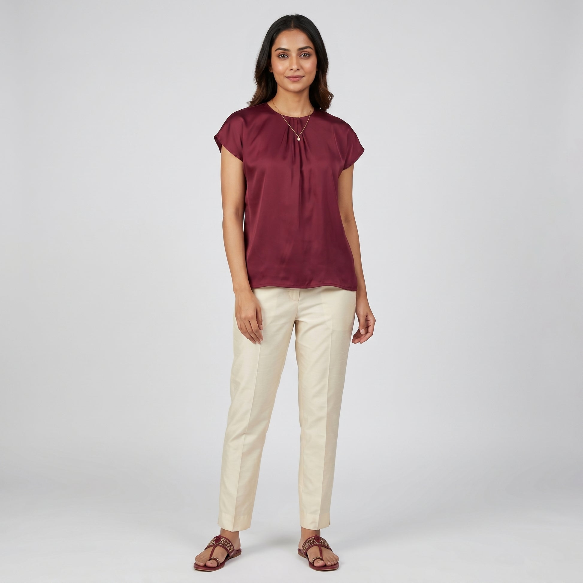 Solid Woven Top