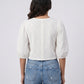 Embroidered Round Neck Top