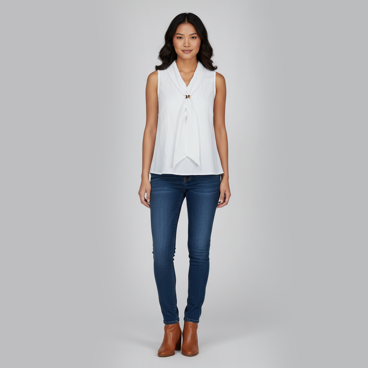 Woven Solid Sleeveless Top