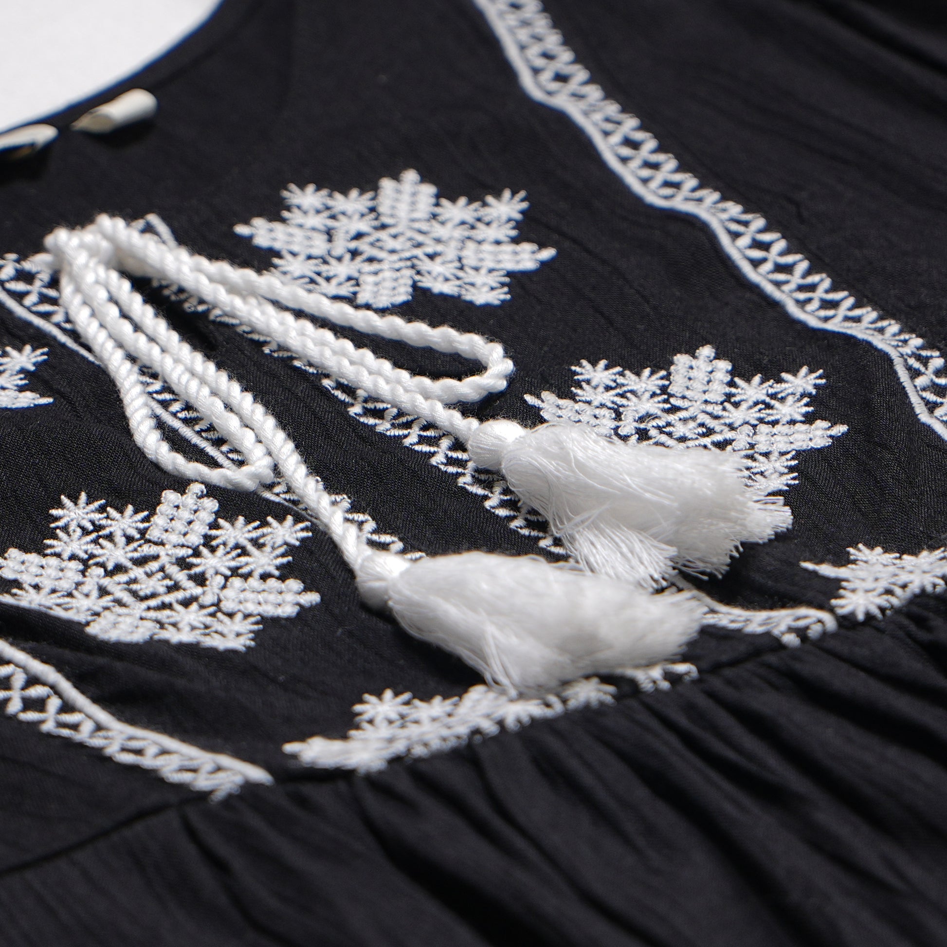 Woven Embroidered Top