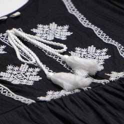 Woven Embroidered Top
