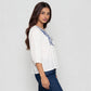 Woven Embroidered Top