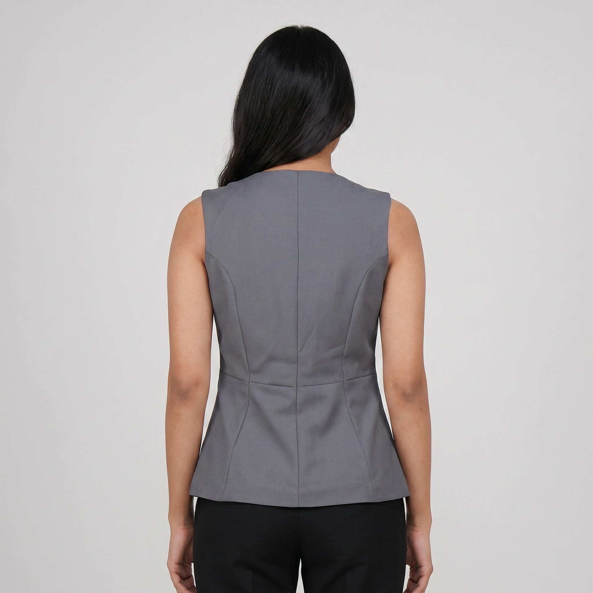 Woven Solid Slim Fit Top