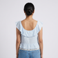 Solid Ruffel Neck Top
