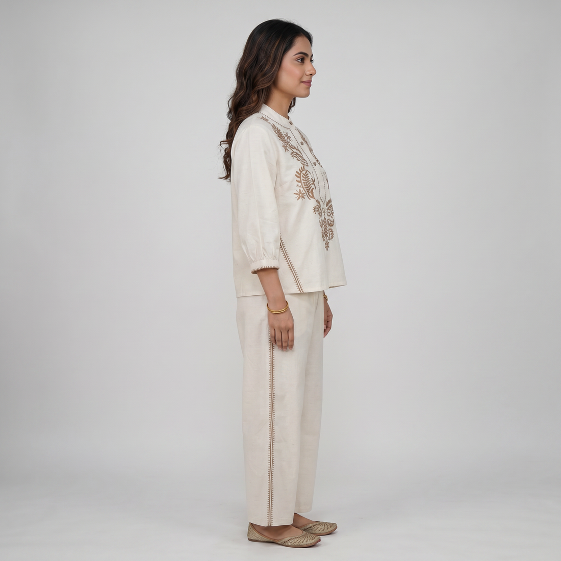 Regular Fit Embroidered Top