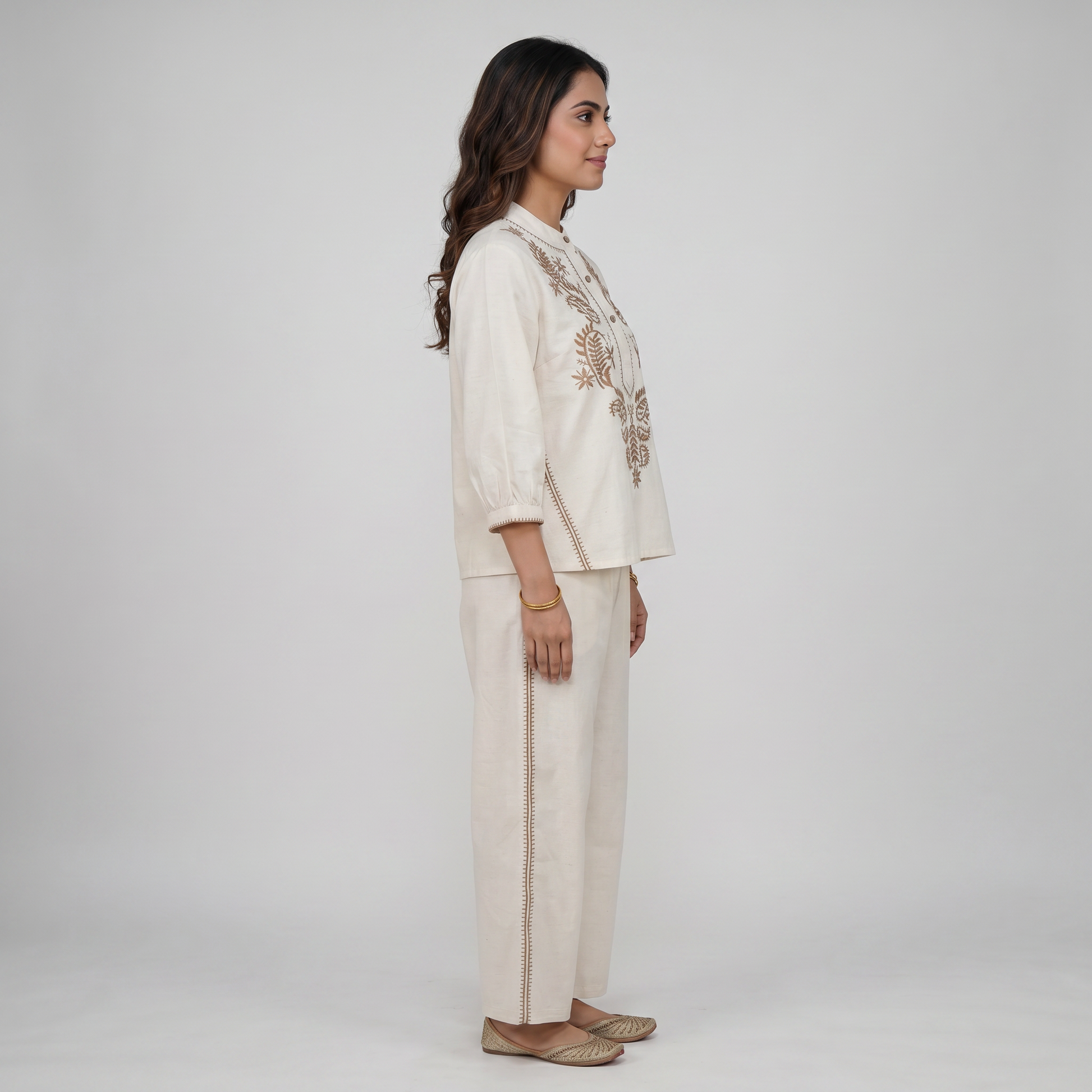 Regular Fit Embroidered Top