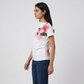 Cotton Floral Cowl Neck Top