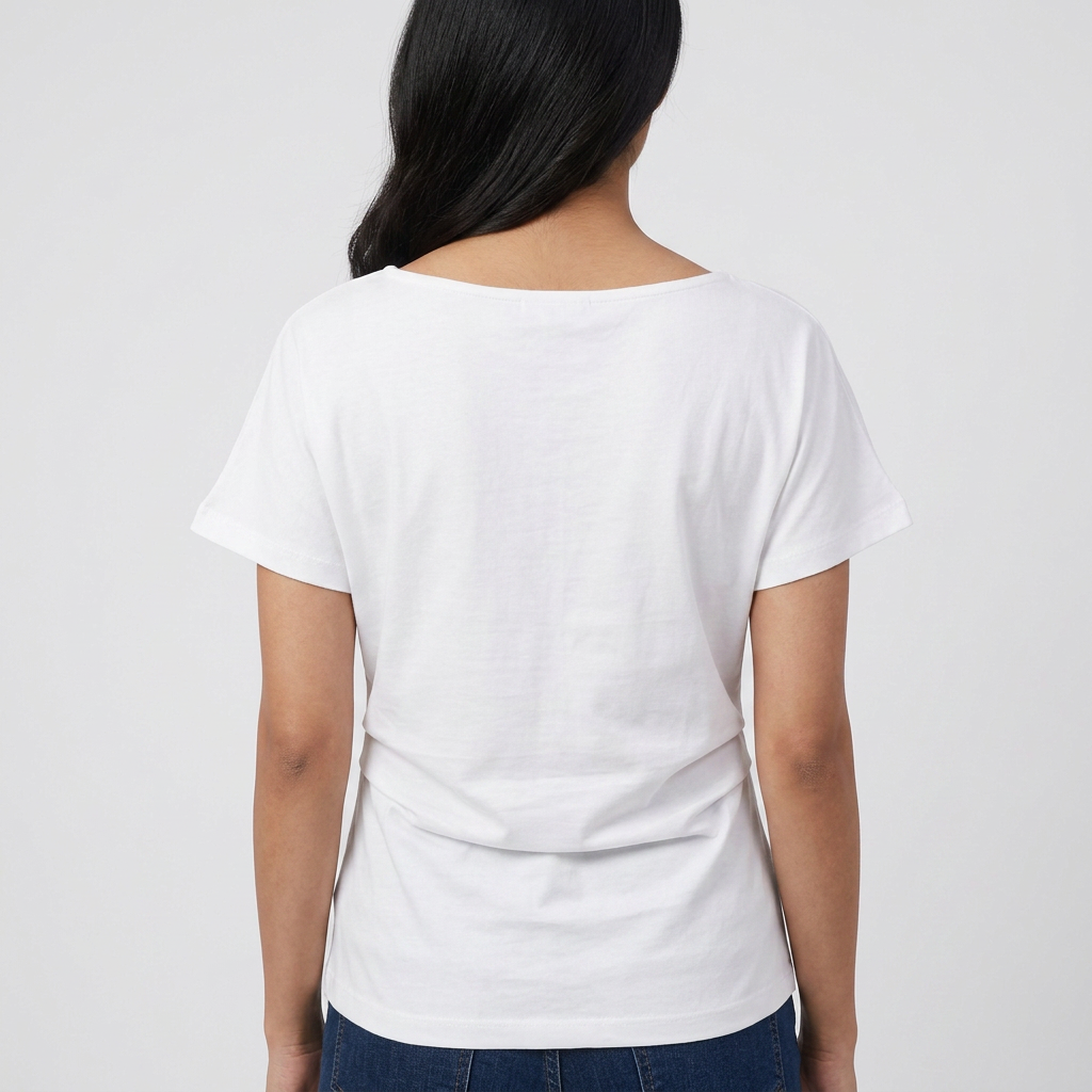 Cotton Floral Cowl Neck Top