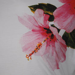 Cotton Floral Cowl Neck Top