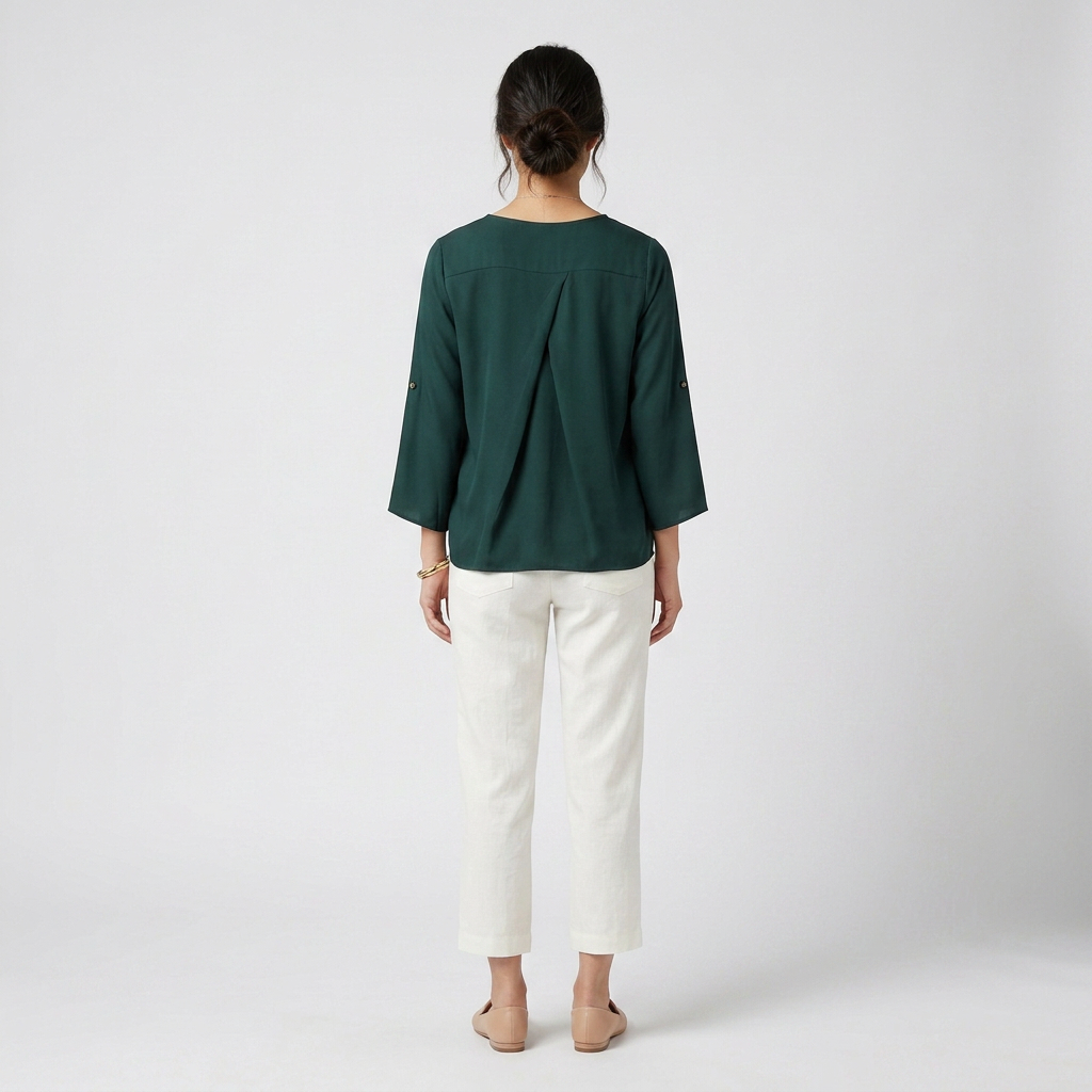 Solid V-Neck Top