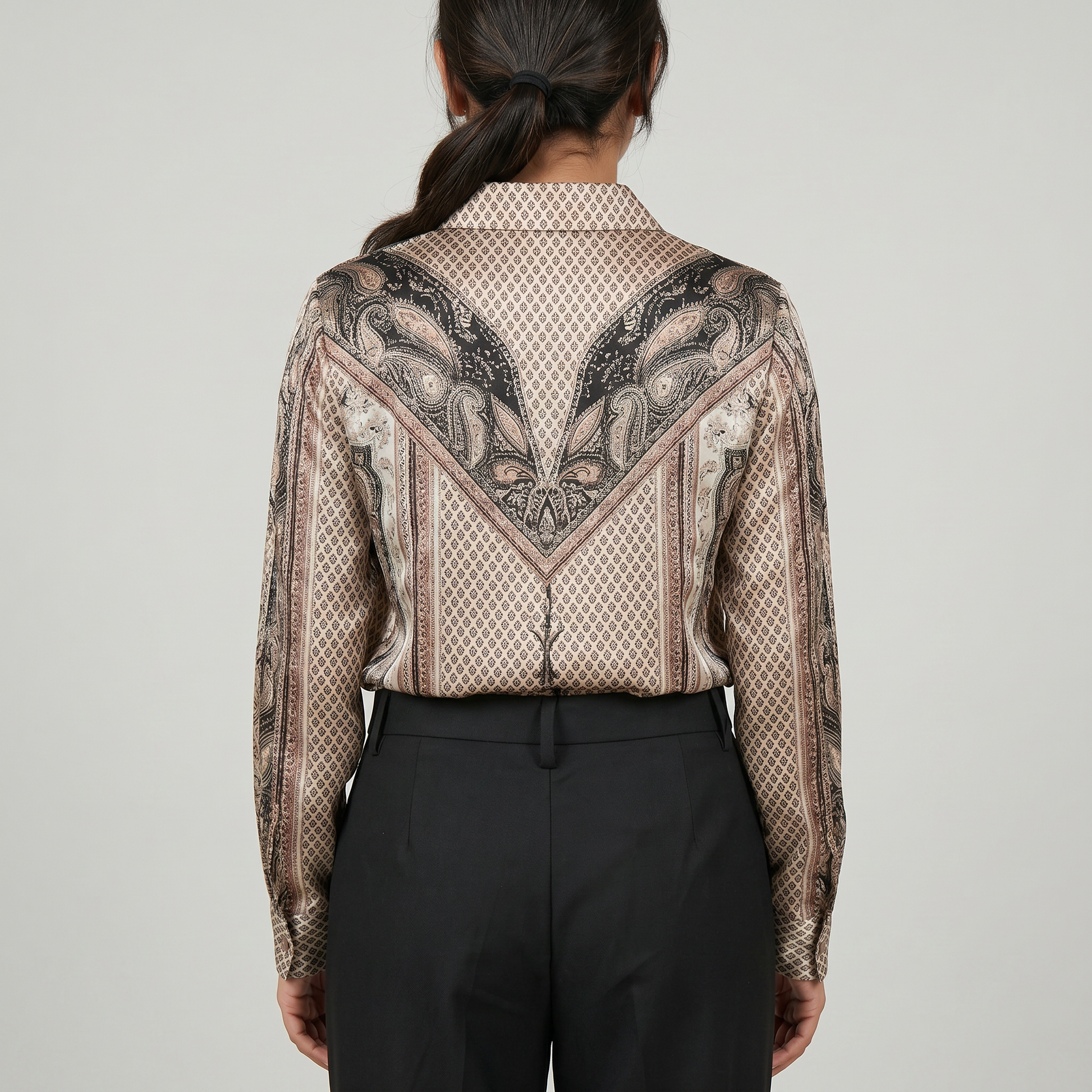 Woven High Rise Trousers