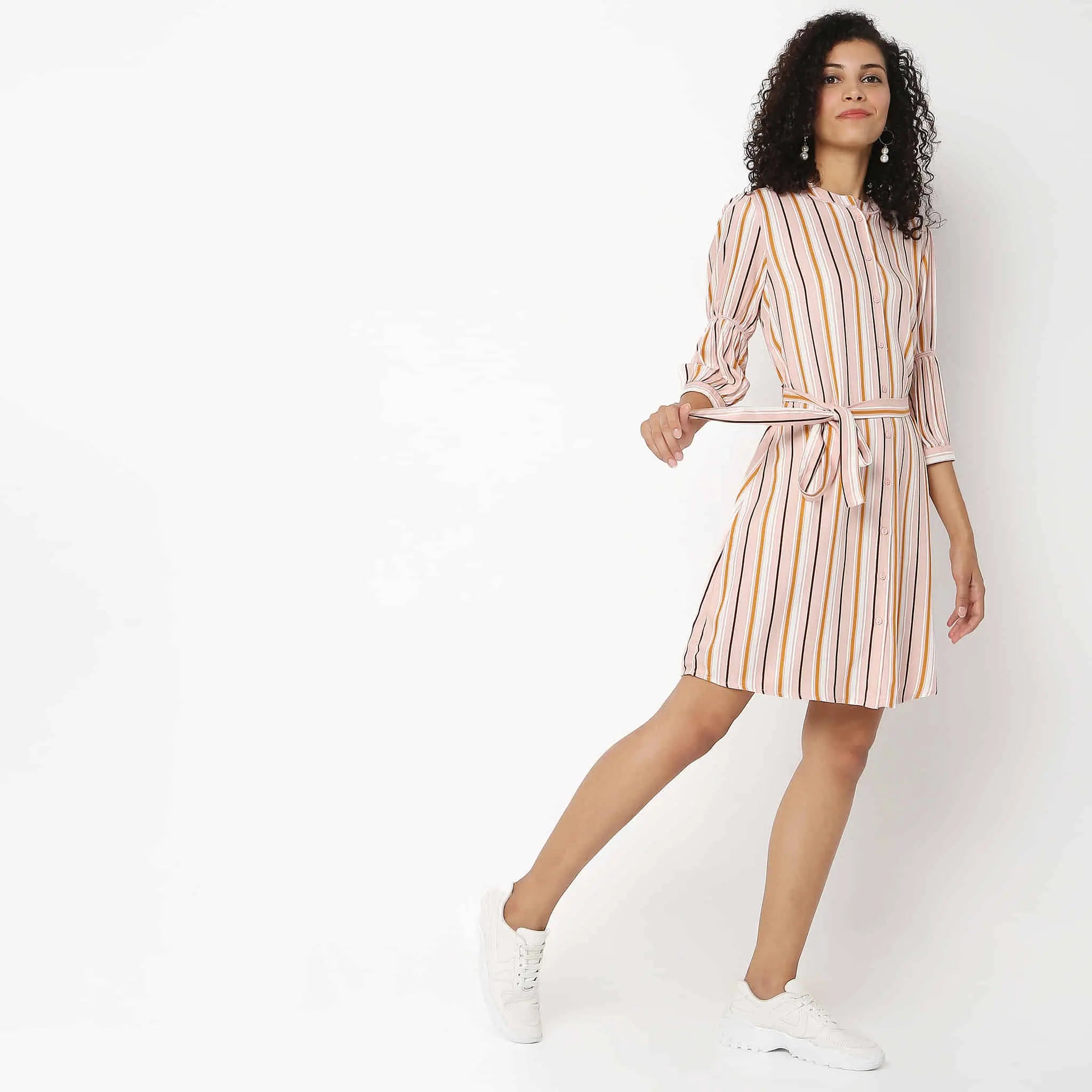 Regular Fit Striped Dress