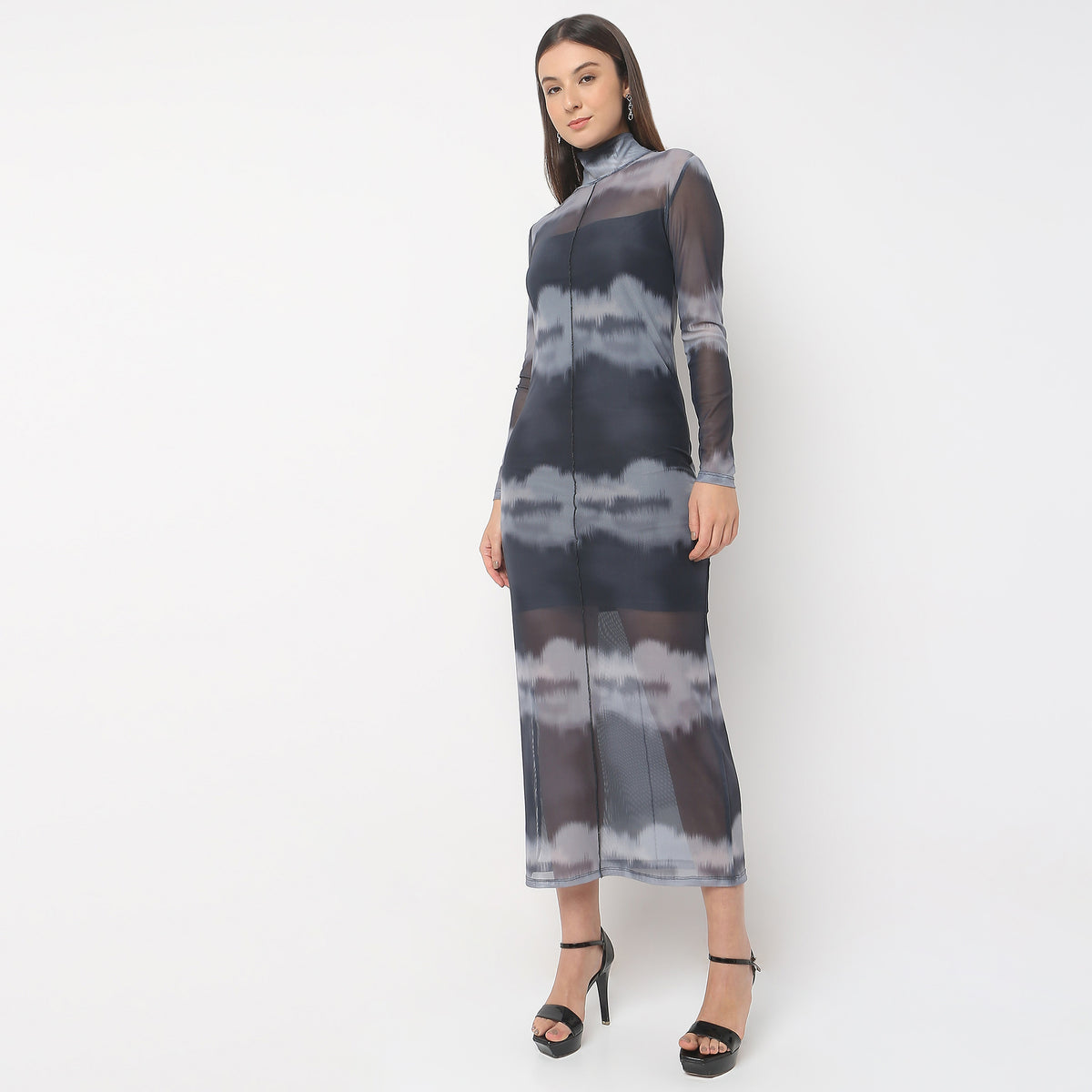 Regular Fit Printed Dress