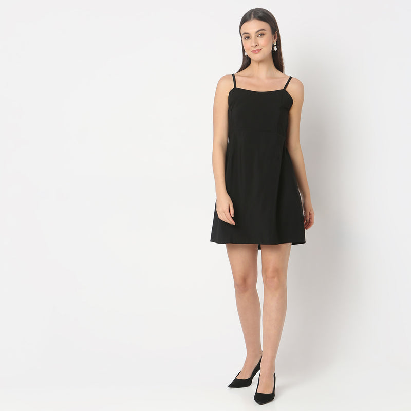 Regular Fit Solid Dress