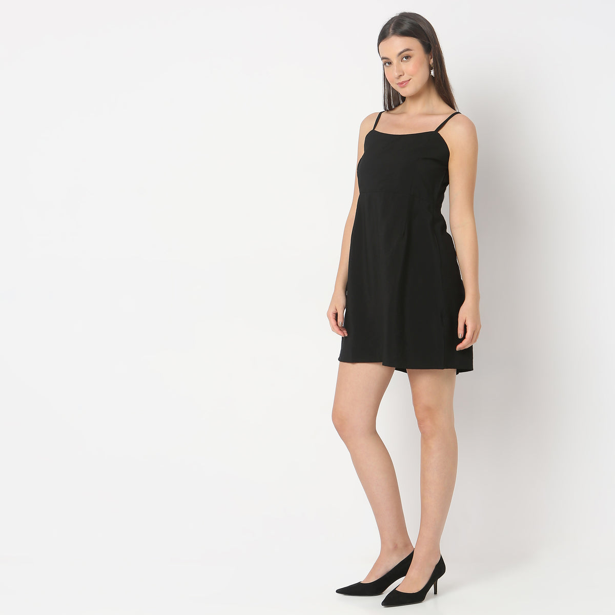 Regular Fit Solid Dress