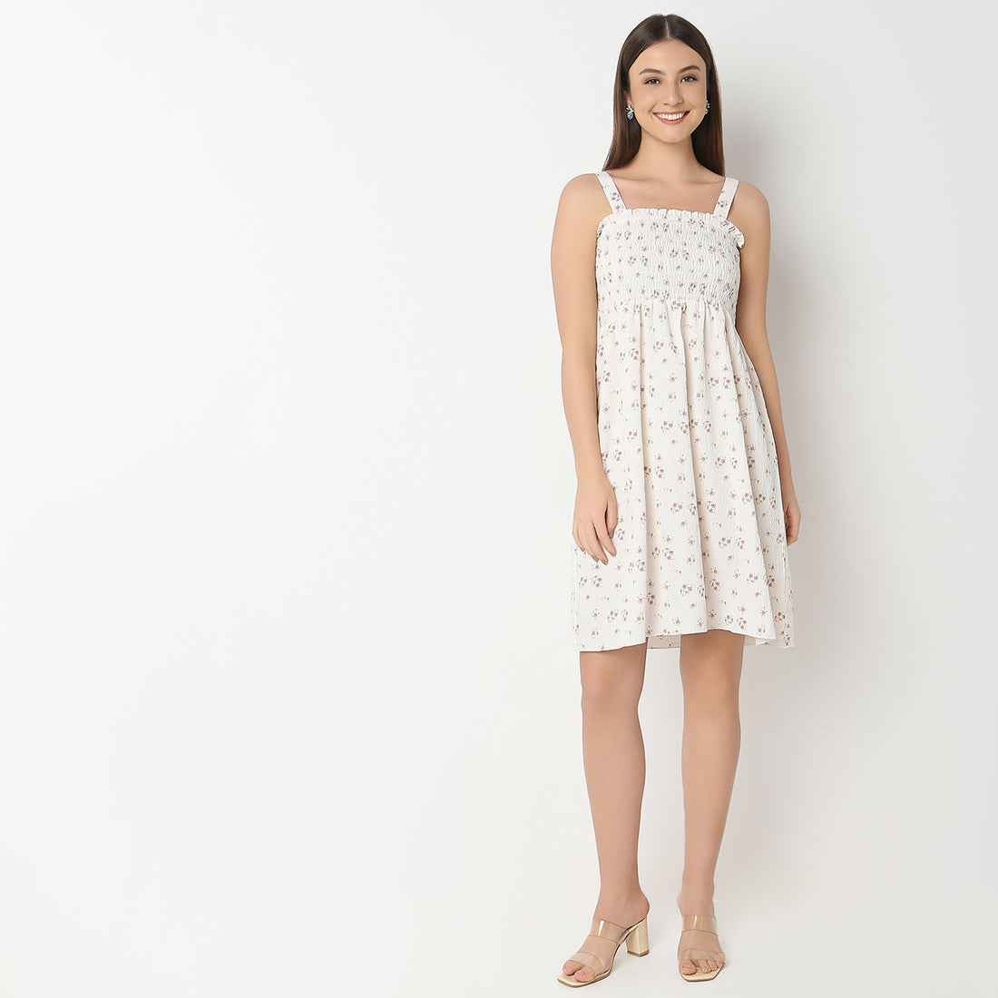 Regular Fit Printed Dress