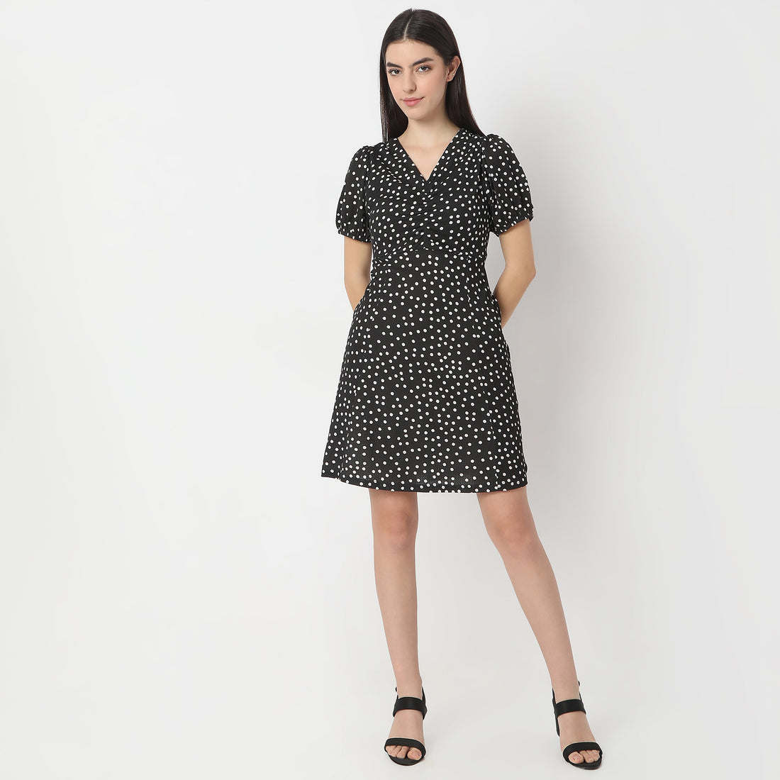 Flare Fit Printed Dress