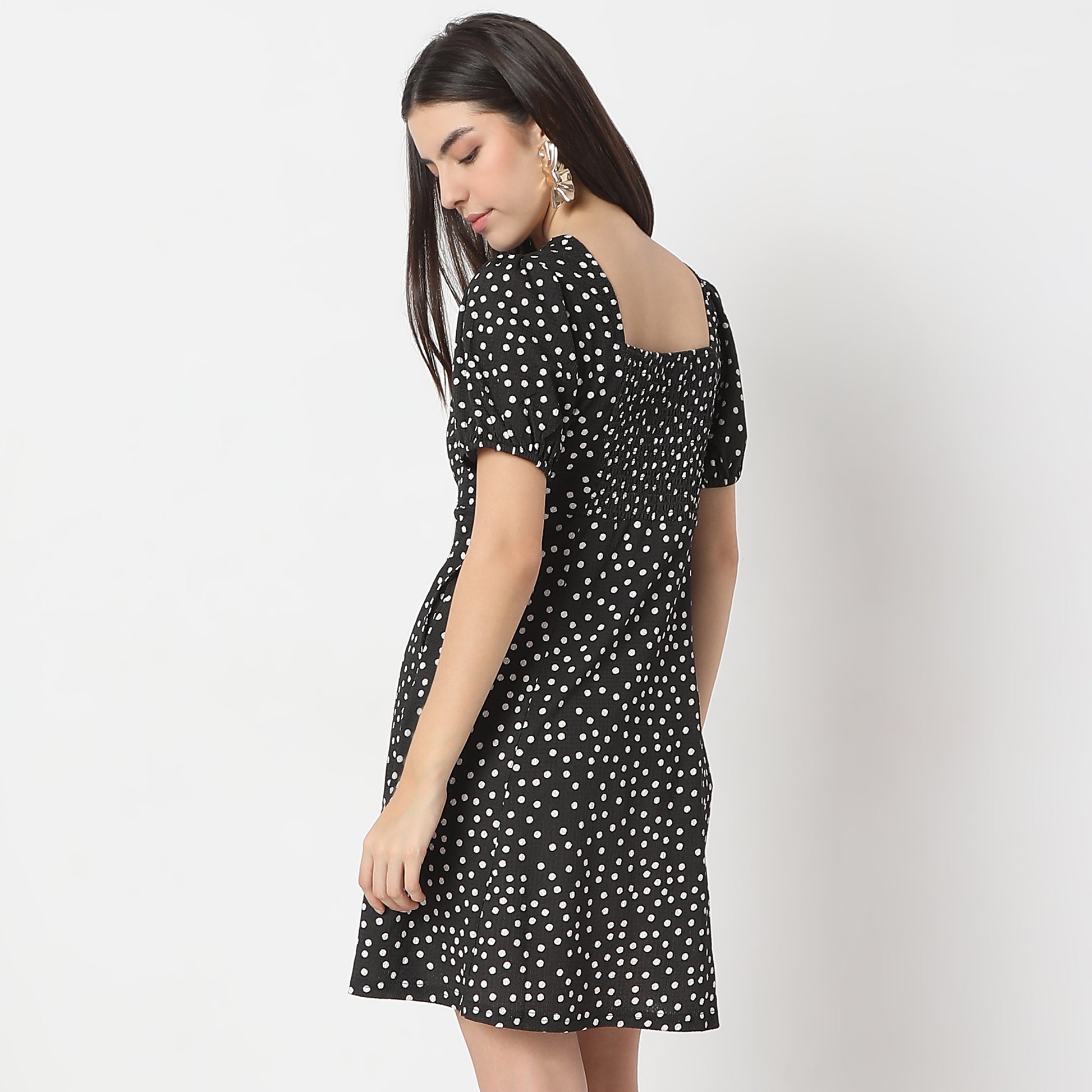 Flare Fit Printed Dress