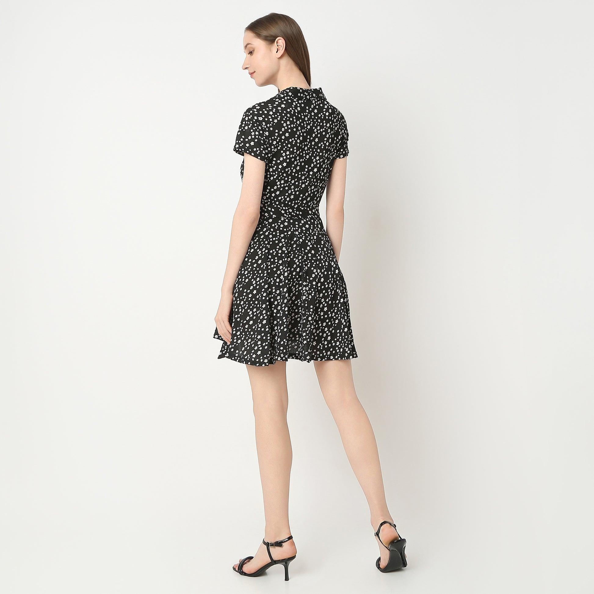 Flare Fit Printed Dress