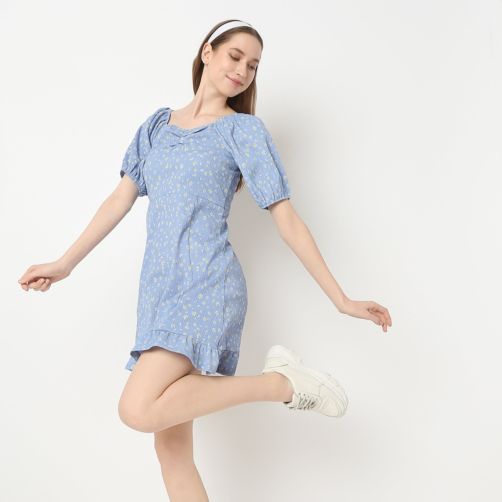 Flare Fit Printed Dress