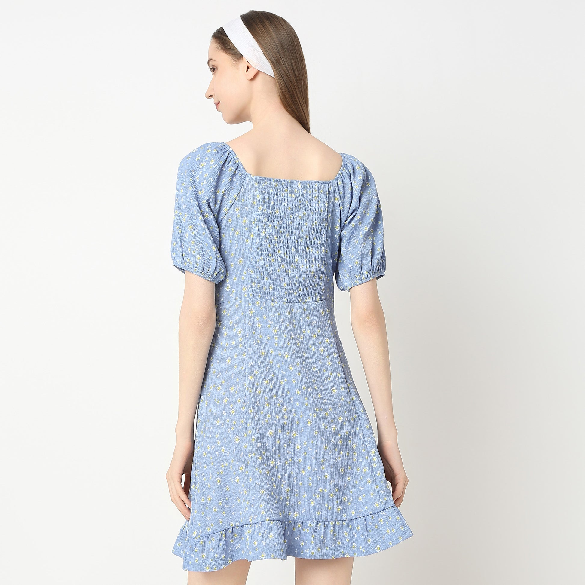 Flare Fit Printed Dress