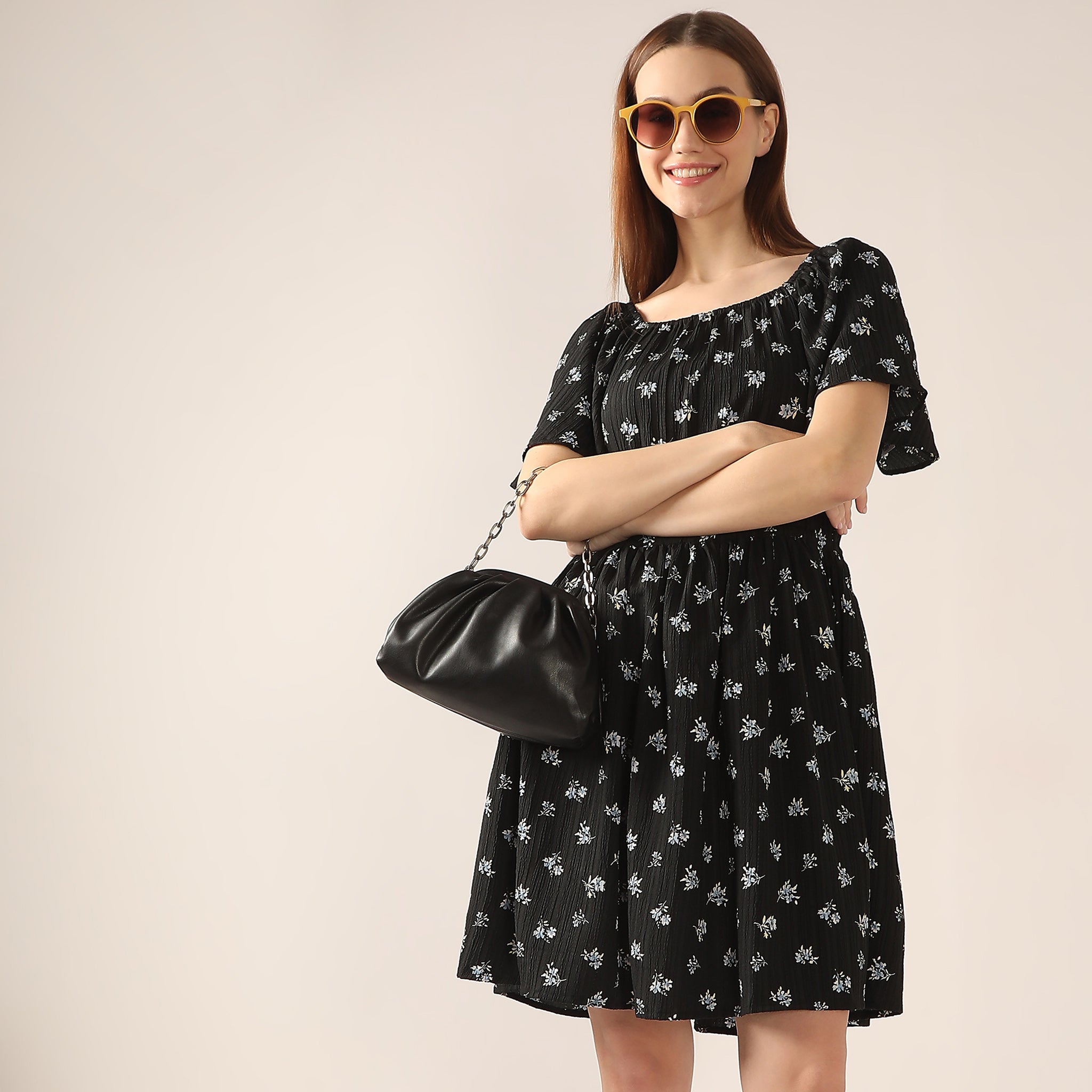 ヌキテパ 新品 Ethnic Print Flare Sleeve Dress NE QUITTEZ PAS! ヌキテパ フレアワンピース Ethnic Print Flare