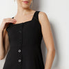Flare Fit Solid Knee Length Dress