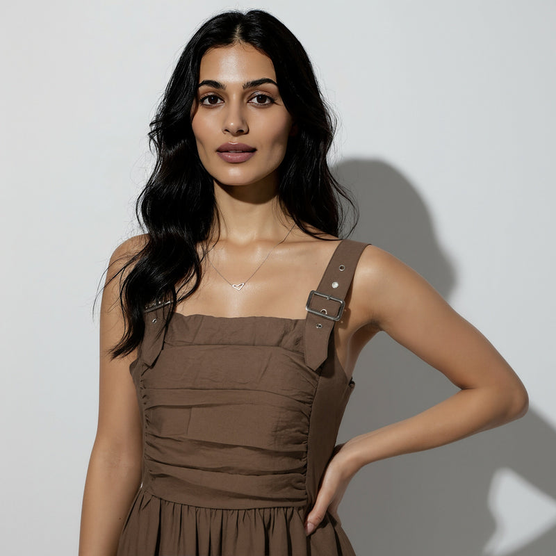 Betty Layered Maxi Dress With Ruching Detail