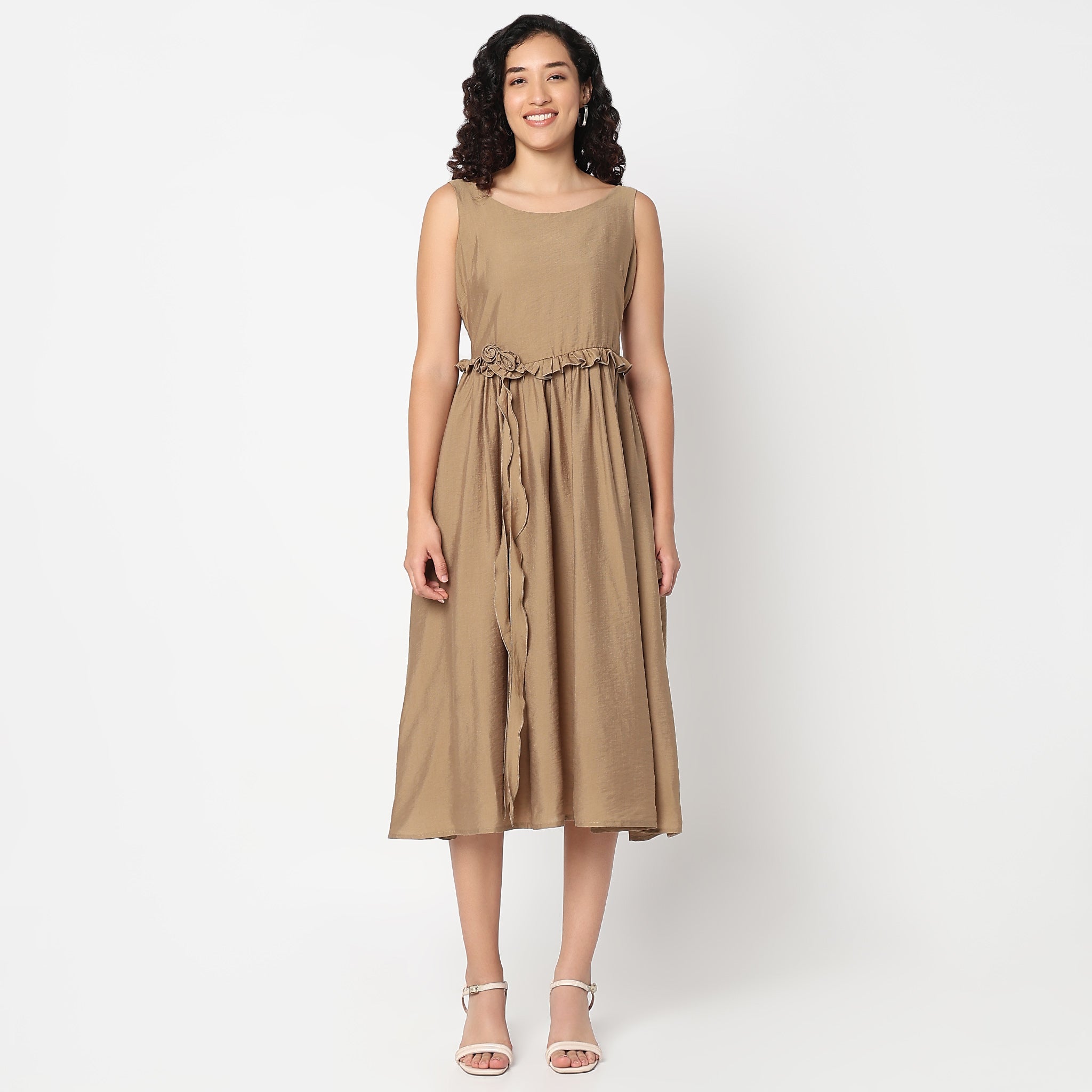 Betty Flared Floral Corsage Dress